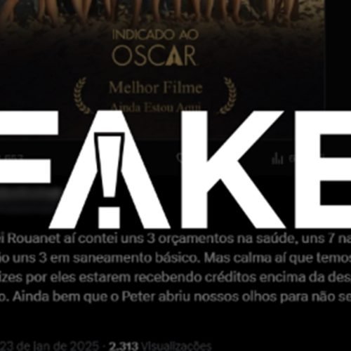 É #FAKE que ‘Ainda estou aqui’ recebeu recursos da Lei Rouanet